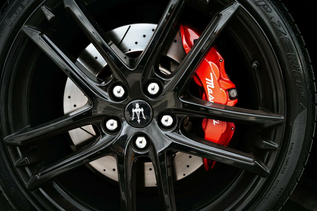 Black and Silver Maserati Wheel